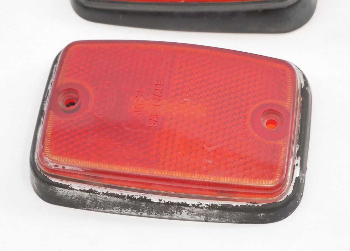 2x Rear Side Lens Light Reflector 70-79 VW Bus Aircooled Hella - 211 945 161