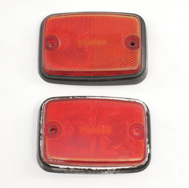 2x Rear Side Lens Light Reflector 70-79 VW Bus Aircooled Hella - 211 945 161
