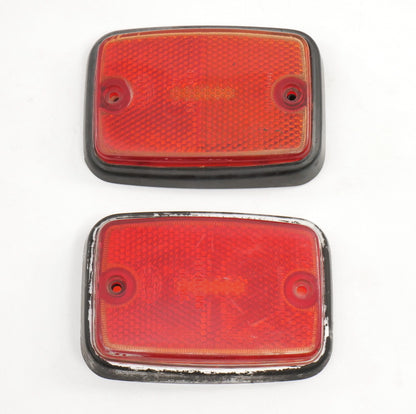 2x Rear Side Lens Light Reflector 70-79 VW Bus Aircooled Hella - 211 945 161