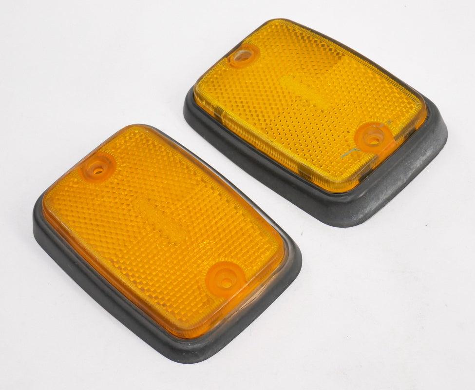 2x Front Side Lens Light Reflector 70-79 VW Bus Aircooled Hella - 211 945 119 A