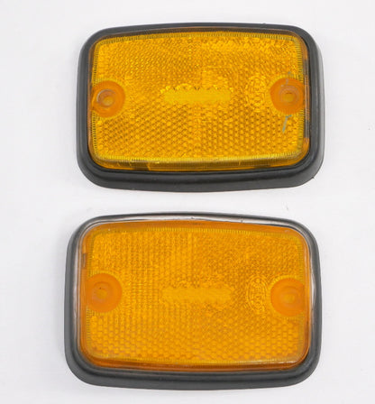 2x Front Side Lens Light Reflector 70-79 VW Bus Aircooled Hella - 211 945 119 A