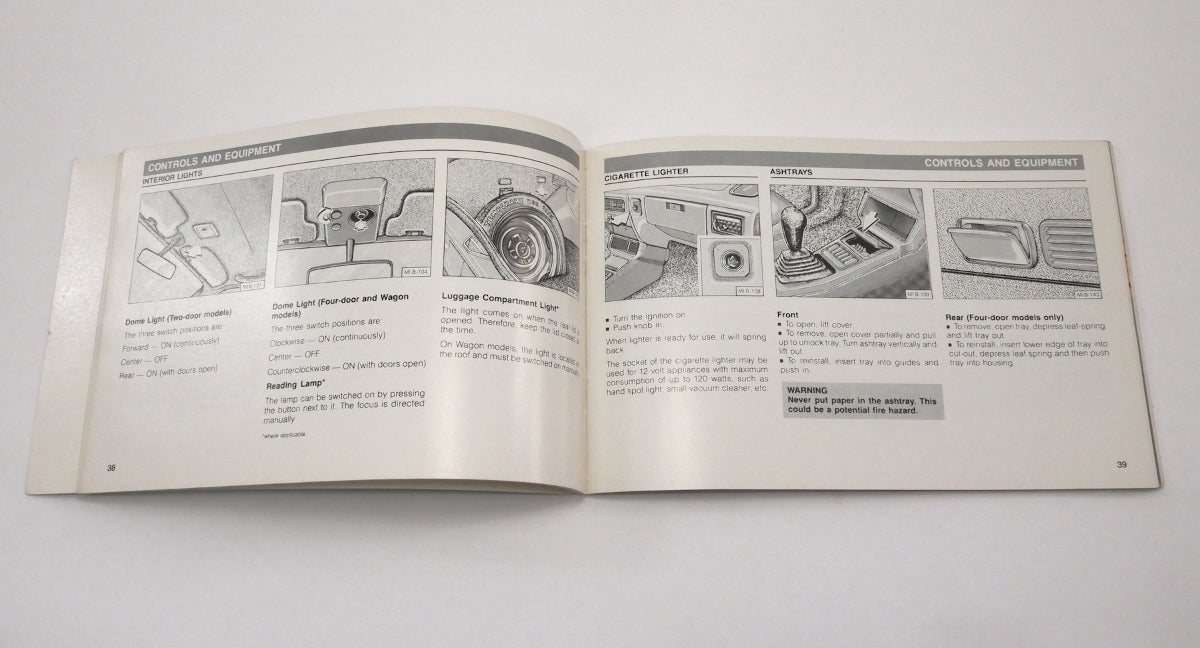 Original Owners Manual Book 1988 88 Volkswagen VW Fox - Genuine -
