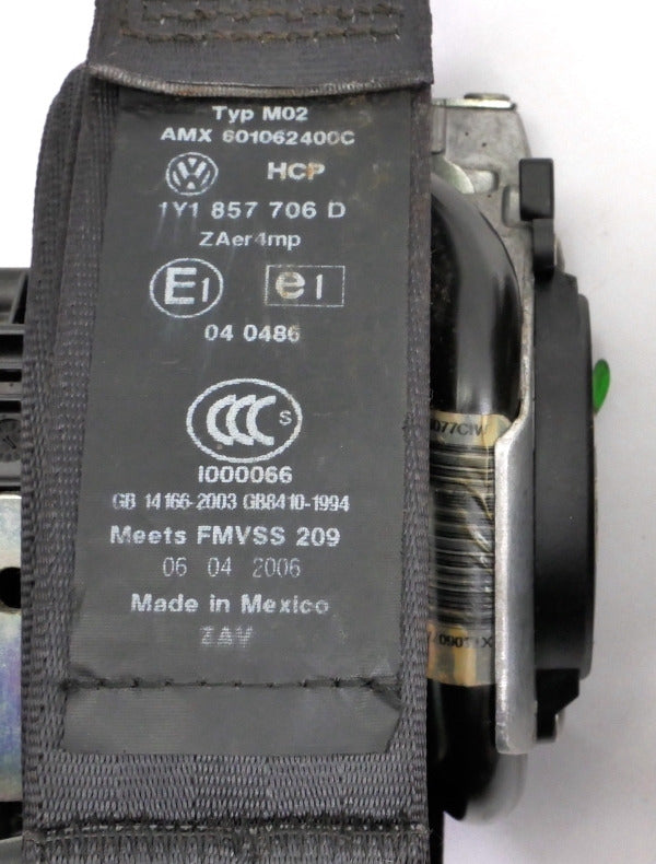 RH Front SeatBelt Shoulder Belt 03-10 VW Beetle Convertible - 1Y1 857 706 D