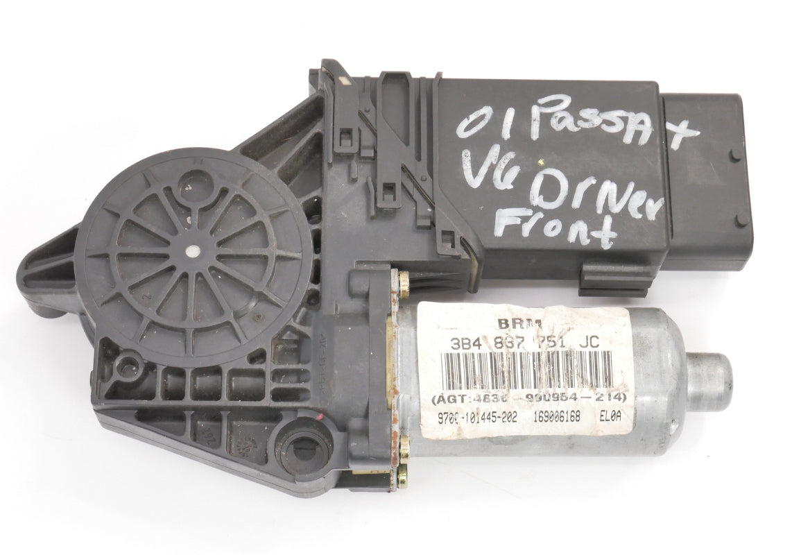 LH Front Power Window Motor 01-05 VW Passat B5.5 - Genuine - 3B4 837 751 JC