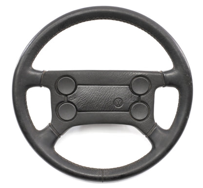 Leather 4 Spoke Sport Steering Wheel VW Jetta Golf Rabbit GTI Cabriolet MK1 MK2