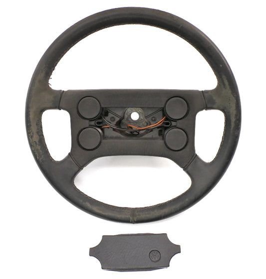 Leather 4 Spoke Sport Steering Wheel VW Jetta Rabbit GTI Cabriolet MK1 MK2