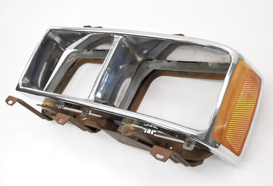 LH Headlight Head Light Lamp Mount Bracket & Trim 1981 Audi 4000 - Genuine