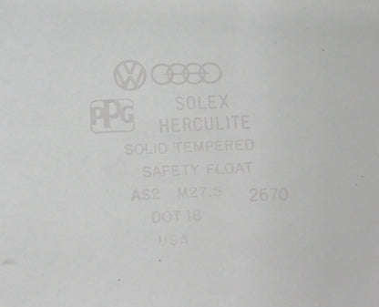 Quarter Corner Window Glass Non Vented 75-84 VW Rabbit Jetta MK1 Cabriolet - OEM