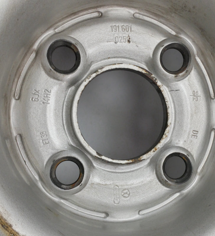 12 Hole 14" Steel Wheel Rim VW Jetta Golf Cabriolet MK1 MK2 4x100 191 601 025 K