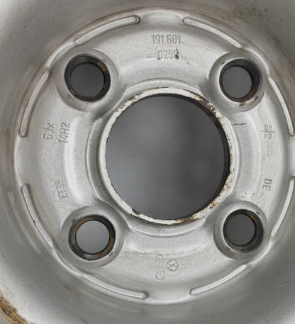 12 Hole 14" Steel Wheel Rim VW Jetta Golf Cabriolet MK1 MK2 4x100 191 601 025 K