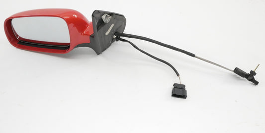 LH Manual Side View Exterior Door Mirror 99-01 VW Jetta Golf MK4 LC3X Red - OEM