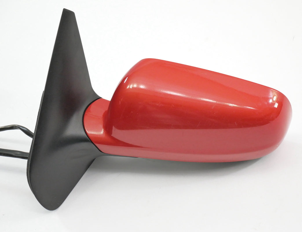 LH Manual Side View Exterior Door Mirror 99-01 VW Jetta Golf MK4 LC3X Red - OEM