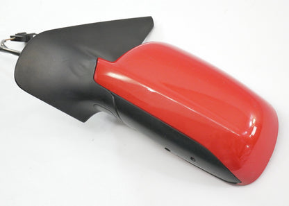 LH Manual Side View Exterior Door Mirror 99-01 VW Jetta Golf MK4 LC3X Red - OEM
