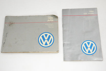 1988 88 Volkswagen VW Jetta Owners Manual Book MK2 - Genuine OEM