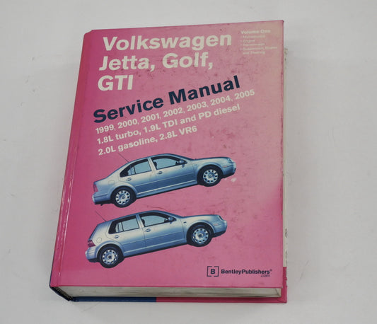 Official Bentley Repair Service Manual Book 99-05 VW Jetta Golf GTI MK4 Hardback