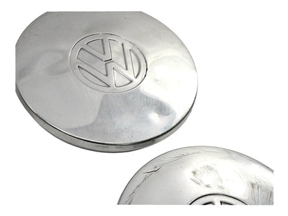 Chrome Metal Wheel Center Hub Cap Hubcap Set 75-84 VW Rabbit Jetta Pickup MK1 ~