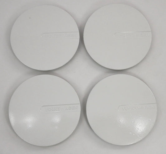 144mm White Wheel Center Hub Cap Set 85-93 VW Cabriolet Genuine - 191 601 149 C