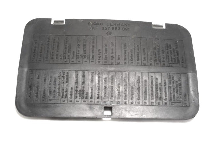 Dash Fuse Diagram Door Cover 90-97 VW Passat B3 B4 - Genuine - 357 863 091
