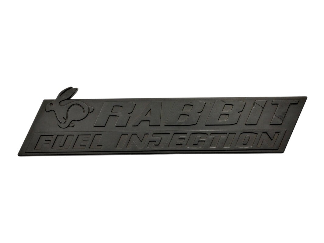 Rabbit Fuel Injection Badge Rear Emblem 75-84 VW Rabbit MK1 OEM - 171 853 687 B