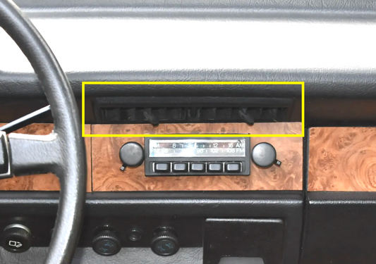 Interior Dash Center Vent 75-79 VW Super Beetle Aircooled - OEM - 133 819 705 B