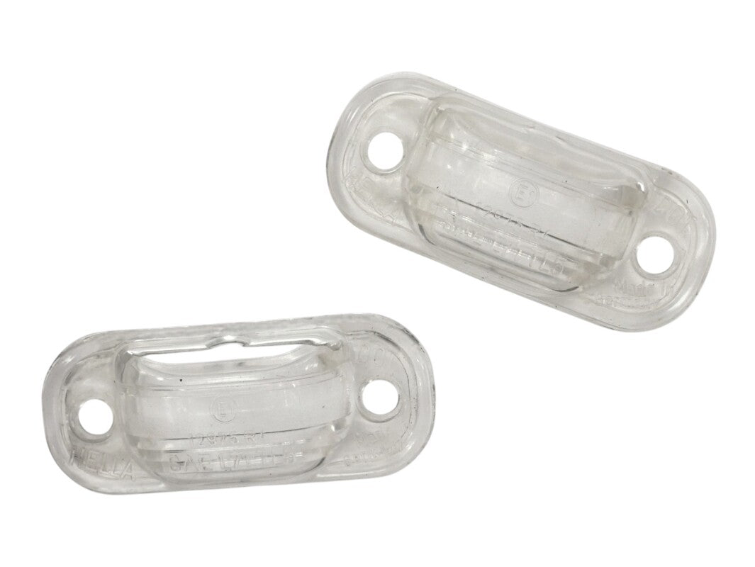 2x License Plate Light Lamp Lens 80-91 VW Vanagon T3 - Genuine OEM Hella