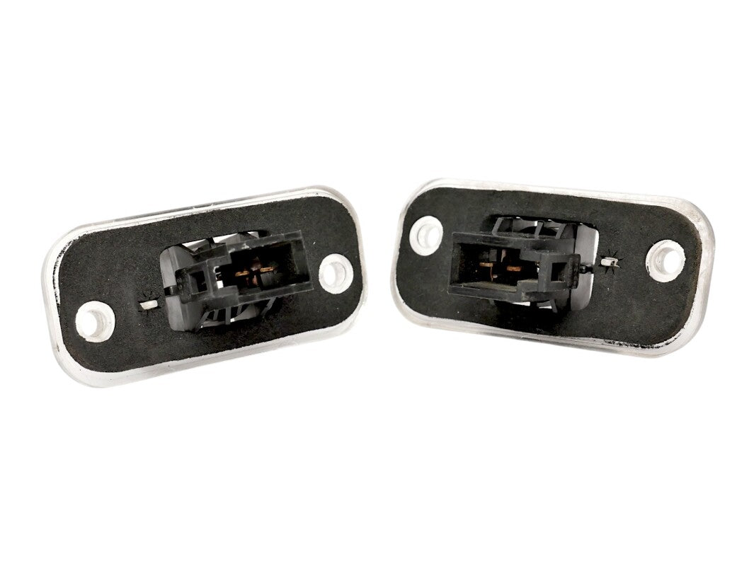 2x License Plate Light Lamp Lens & Bulb Holders 85-92 VW Jetta Golf GTI MK2 OEM