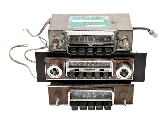 3x Old School Vintage Car Radio Head Units Lot VW MG BMW Panasonic Audiovox