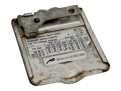 Fuel Gas Door Flap Cover Lid 74-77 VW Dasher - Genuine -