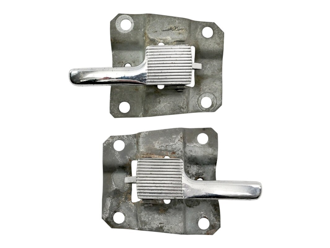 Chrome Interior Door Handle Pulls 74-79 VW Bus Aircooled OEM - 211 837 019 / 020