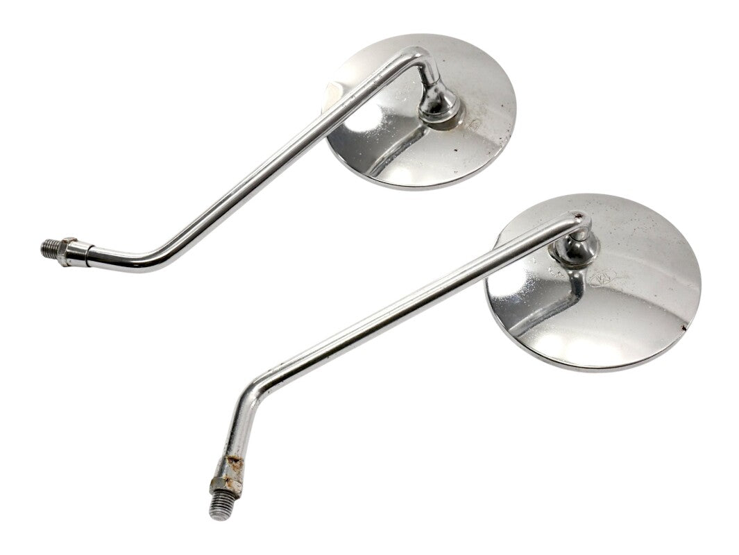 Vintage 4" Chrome Honda CB Motorcycle Mirrors 10mm - Genuine HM