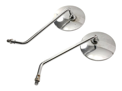 Vintage 4" Chrome Honda CB Motorcycle Mirrors 10mm - Genuine HM