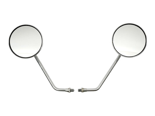 Vintage 4" Chrome Honda CB Motorcycle Mirrors 10mm - Genuine HM