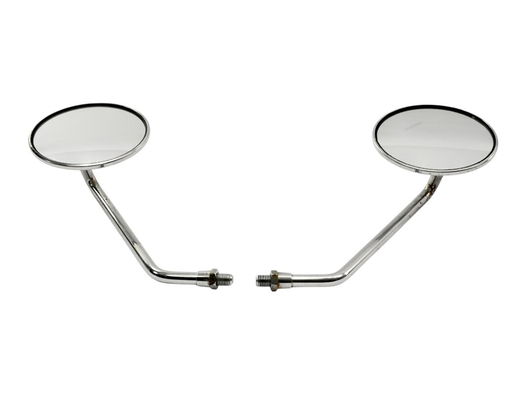 Vintage 4" Chrome Honda CB Motorcycle Mirrors 10mm - Genuine HM