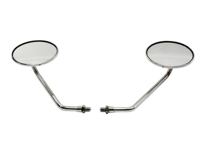 Vintage 4" Chrome Honda CB Motorcycle Mirrors 10mm - Genuine HM