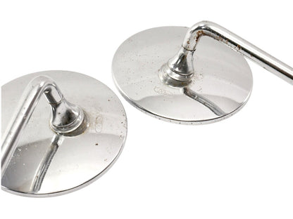 Vintage 4" Chrome Honda CB Motorcycle Mirrors 10mm - Genuine HM