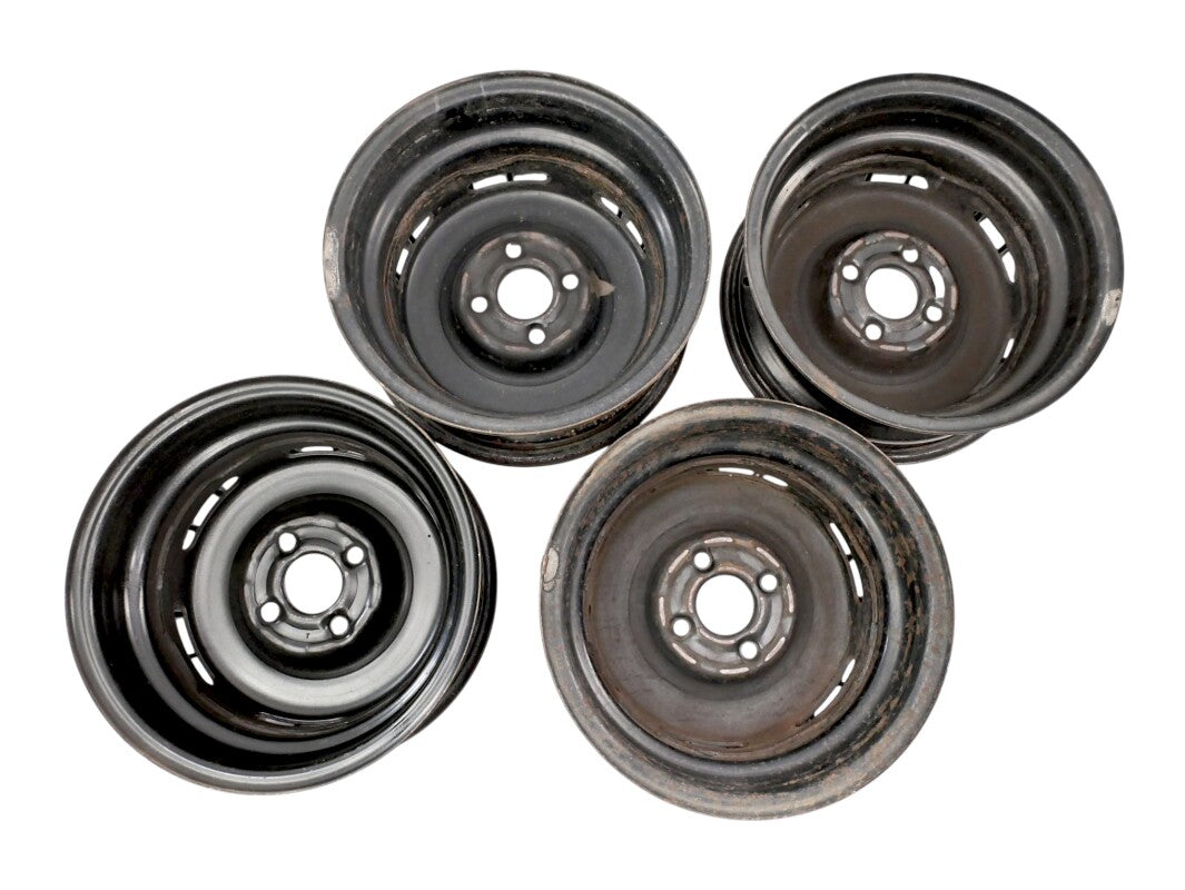 13" x 5.5" Stock Steel Wheel Rim Set 4x100 VW Jetta Golf Rabbit MK1 MK2 Cabriolet