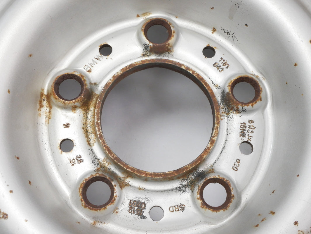 15" x 6.5" 20 Hole Steel Wheel BMW 525i E34 5x120 - Genuine - 1181843