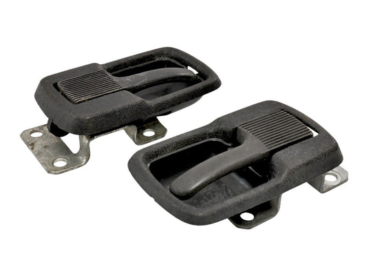 Black Ribbed Interior Door Handle Set VW Jetta Rabbit MK1 Vanagon - 171 837 235
