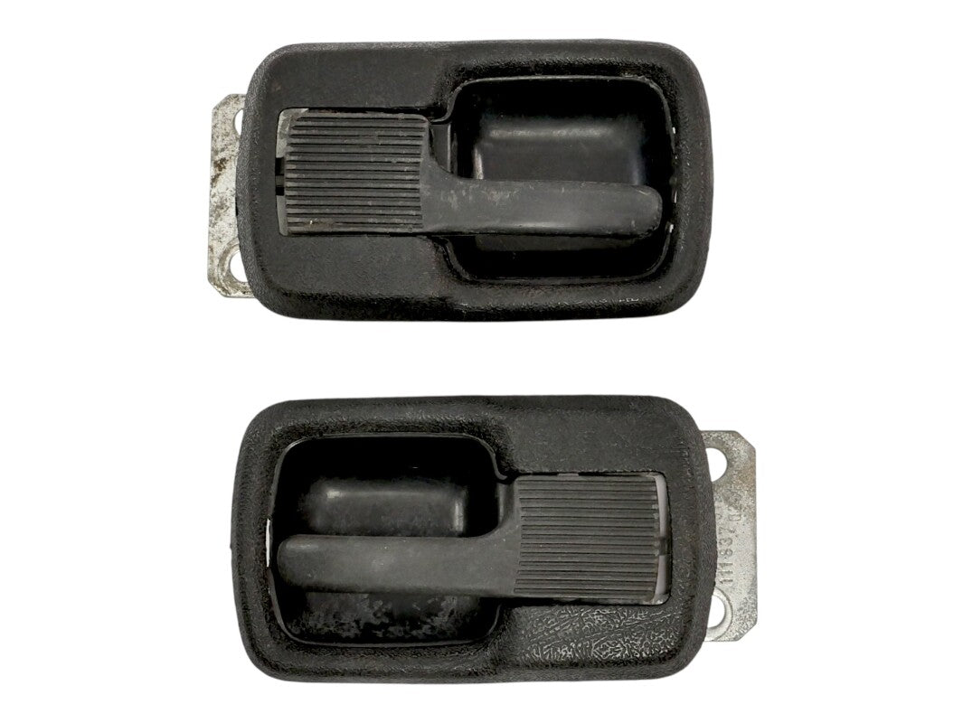 Black Ribbed Interior Door Handle Set VW Jetta Rabbit MK1 Vanagon - 171 837 235