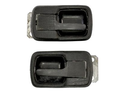 Black Ribbed Interior Door Handle Set VW Jetta Rabbit MK1 Vanagon - 171 837 235