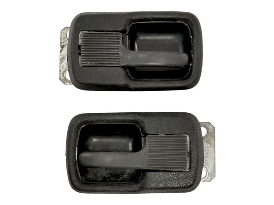 Black Ribbed Interior Door Handle Set VW Jetta Rabbit MK1 Vanagon - 171 837 235