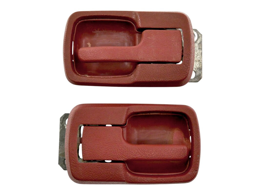 Red Interior Door Handle Set VW Jetta Rabbit MK1 Vanagon - OEM - 171 837 235