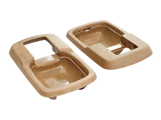2x Brown Interior Door Handle Trim Surround VW Rabbit MK1 Vanagon ~ 171 837 235