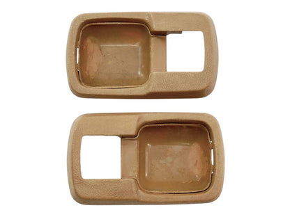 2x Brown Interior Door Handle Trim Surround VW Rabbit MK1 Vanagon ~ 171 837 235