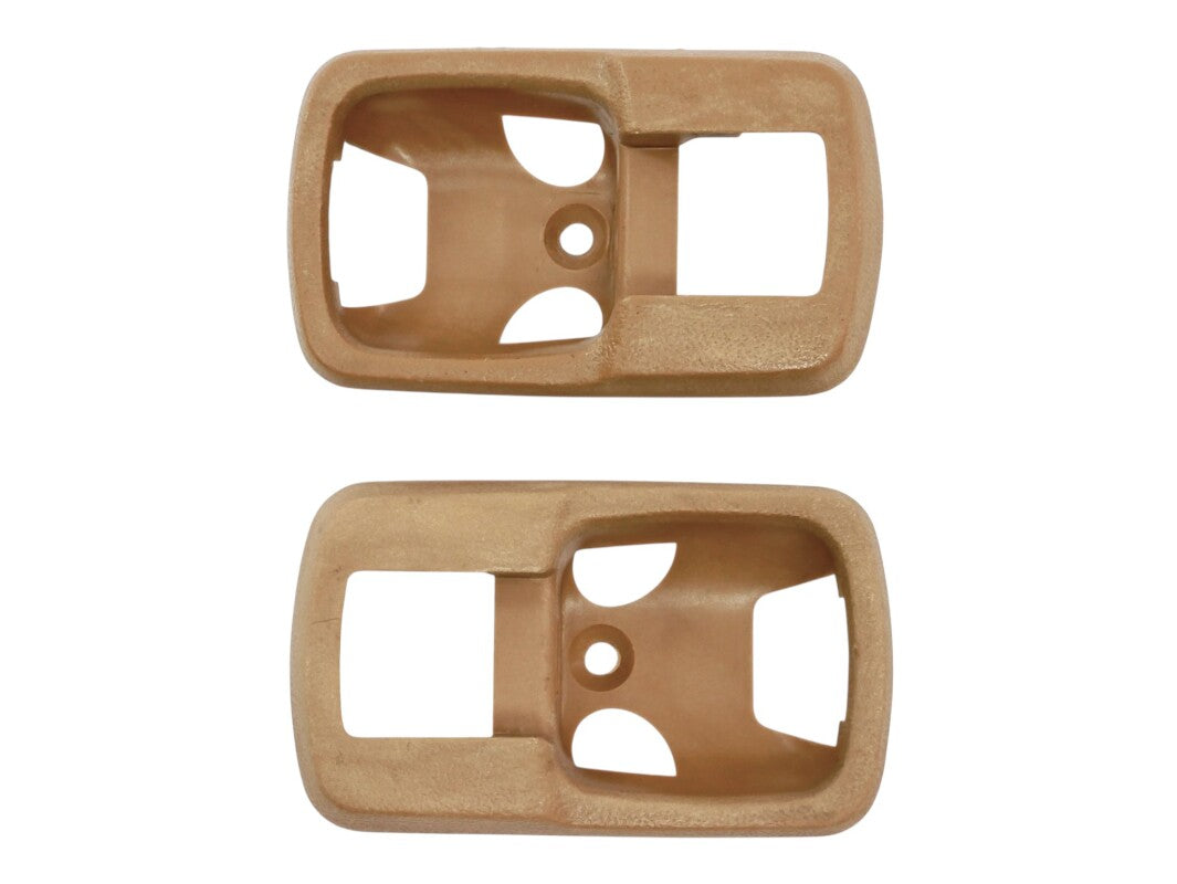2x Brown Interior Door Handle Trim Surround VW Rabbit MK1 Vanagon . 171 837 235