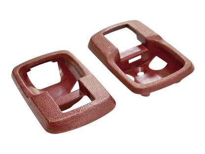 2x Red Interior Door Handle Trim Surround VW Rabbit MK1 Vanagon - 171 837 235