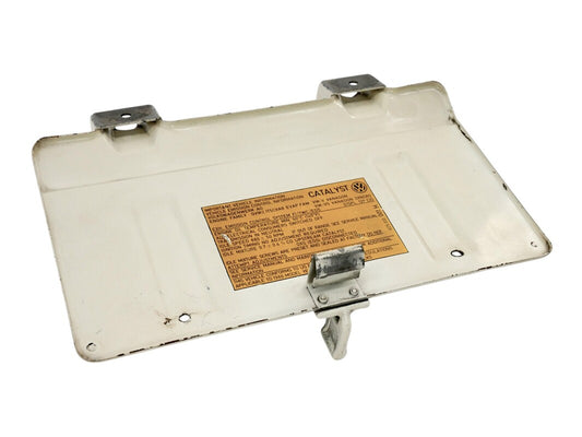 Rear License Plate Oil Filler Flap Door 80-91 VW Vanagon T3 White ~ Genuine OEM