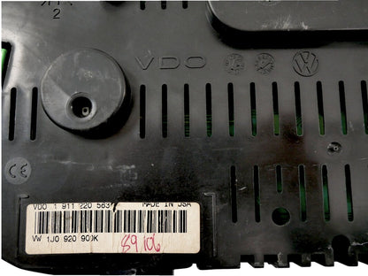 89k Miles Gauge Instrument Cluster 00-01 VW Jetta Golf Speedometer 1J0 920 900 K