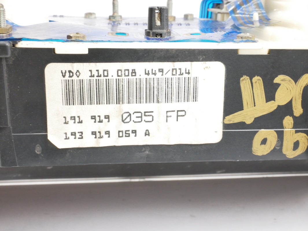 Gauge Cluster Speedometer Tach 89-92 VW Jetta Golf MK2 Gas CE2 ~ 191 919 035 FP