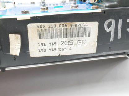 Gauge Cluster Speedometer Clock 89-92 VW Jetta Golf MK2 Diesel . 191 919 035 GS